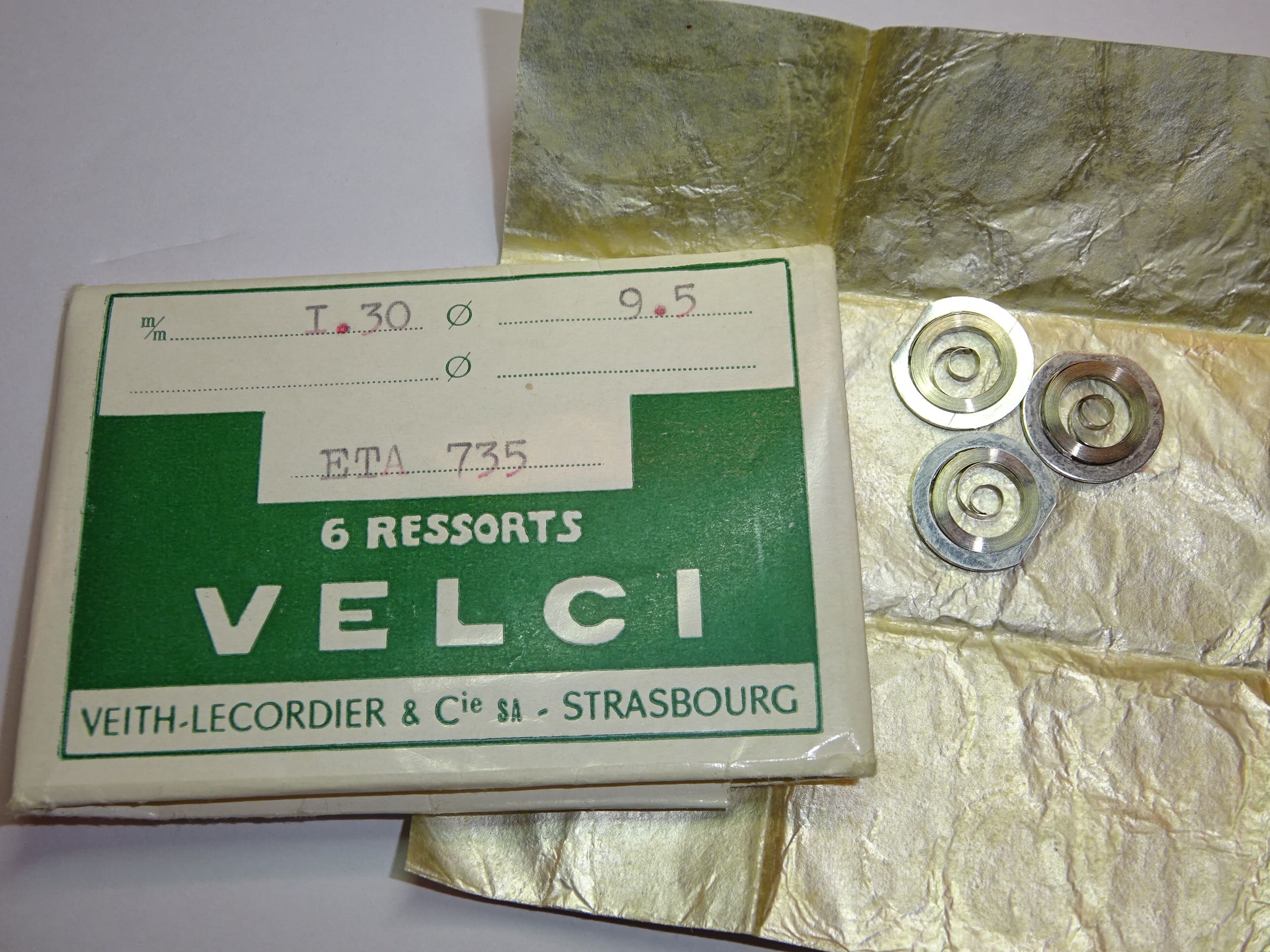 ETA mainspring 734 735 736 737 739 756 757 2390 2391 2395 2408 