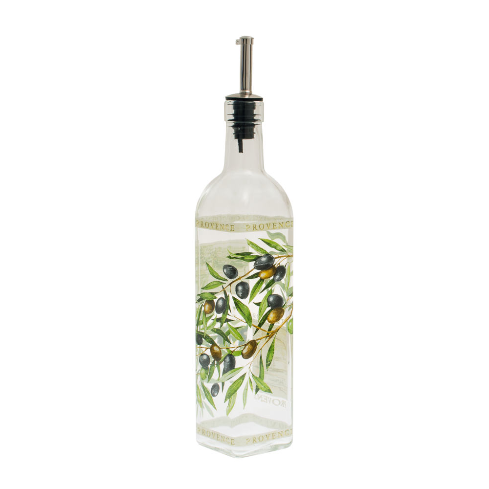 Bouteille à huile décor olives 50 cl
