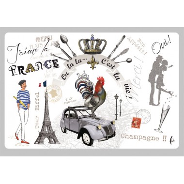 Set de table 30 x 45 cm Panorama de France