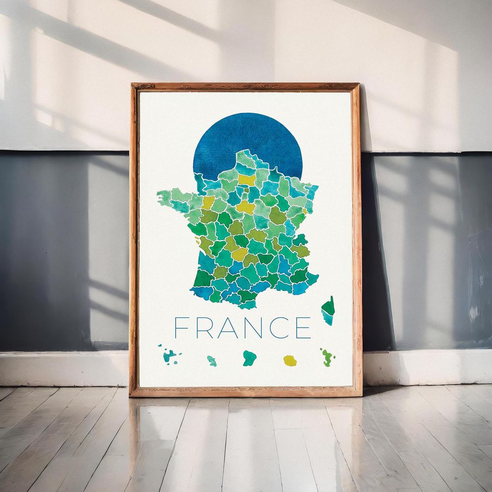 Affiche de la carte de france