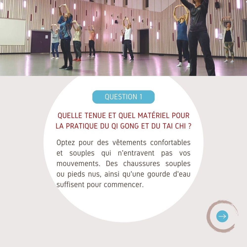 tenue et matériel pour le qi gong et le tai chi