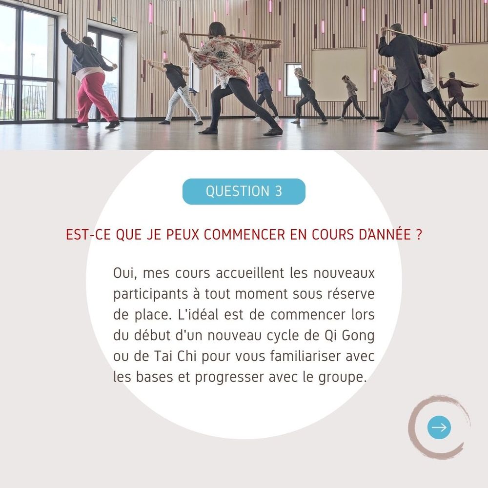 commencer le qi gong et le tai chi en cours d'année