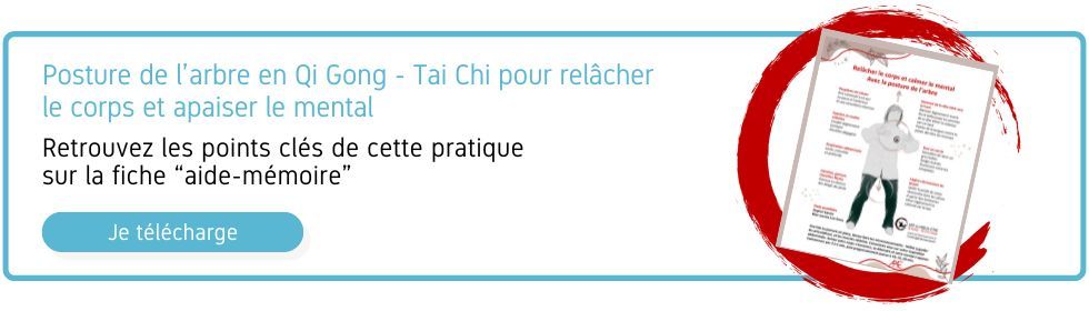 carte aide-mémoire : posutre de l'arbre - Qi Gong Tai Chi