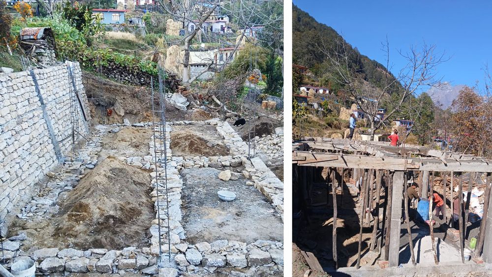 terrassement et fondation de Shankh Dhura Woolcrafts