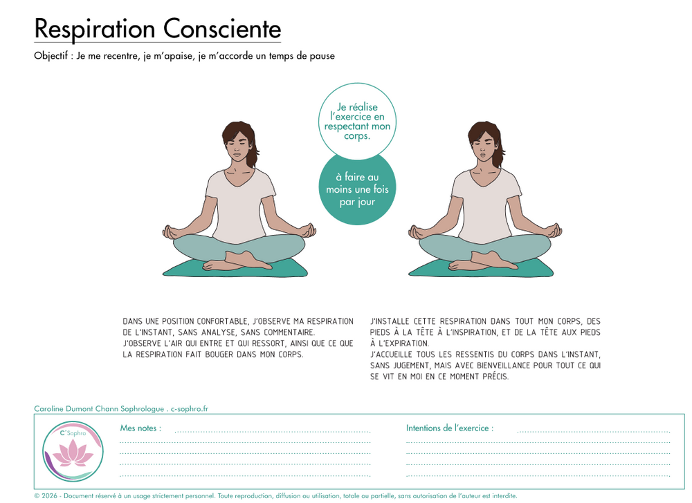 Respiration Consciente Caroline Dumont Chann Sophrologue
