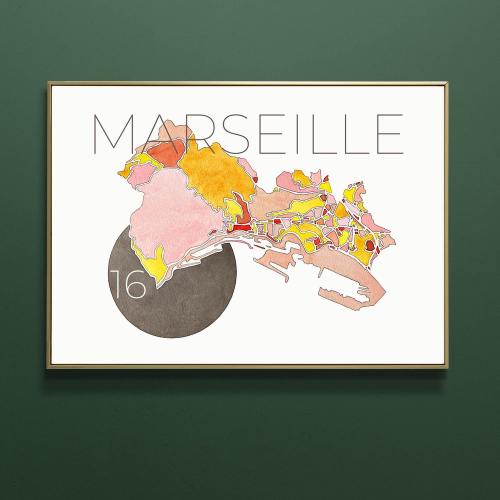 Affiche Marseille 16e arrondissement, le Marseille des artistes