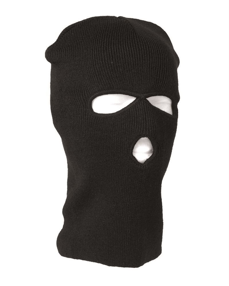 Cagoule 3 trous maille fine noire