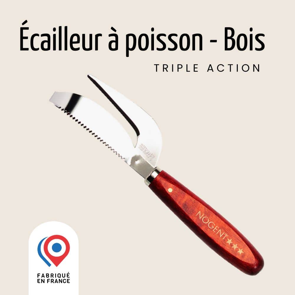 Nogent, Vitécaille, Écailleur à poisson, Triple action, Bois,Les Spécialistes
