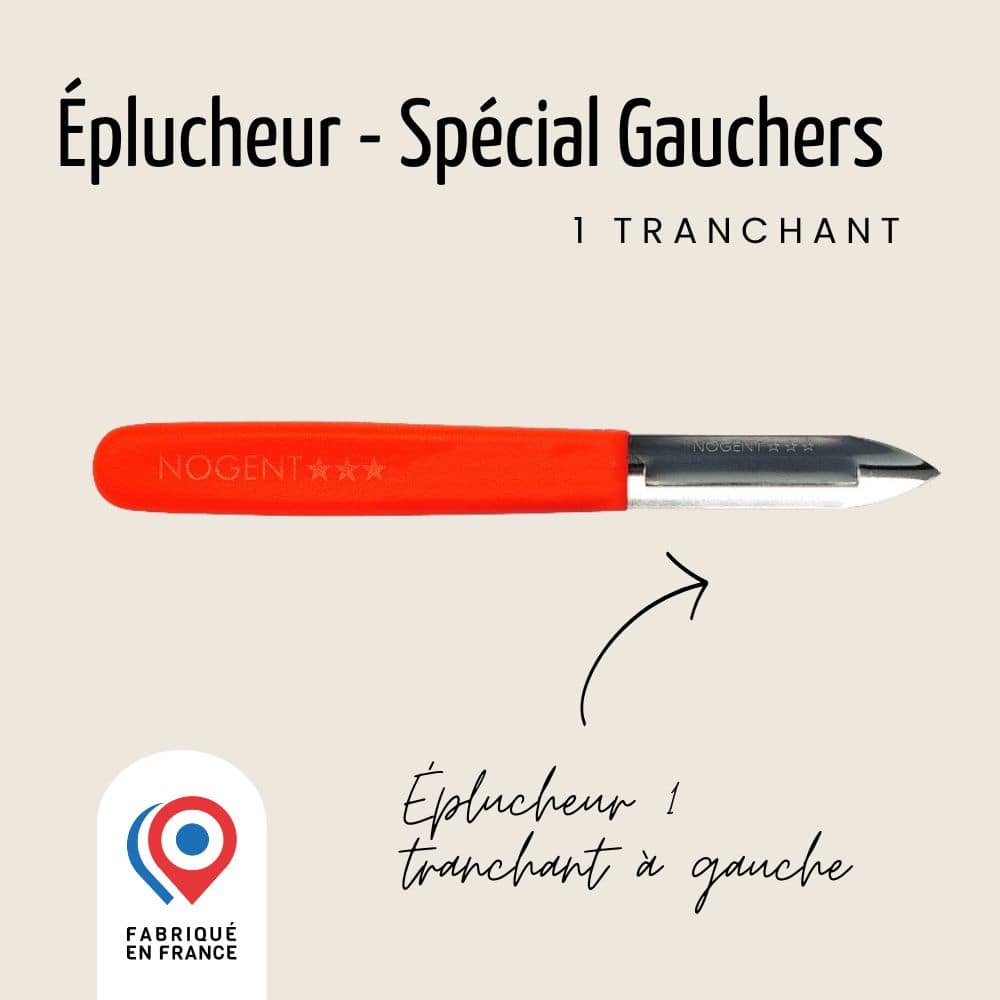 Nogent, Éplucheur, 1 tranchant, Spécial Gauchers, Les Spécialistes