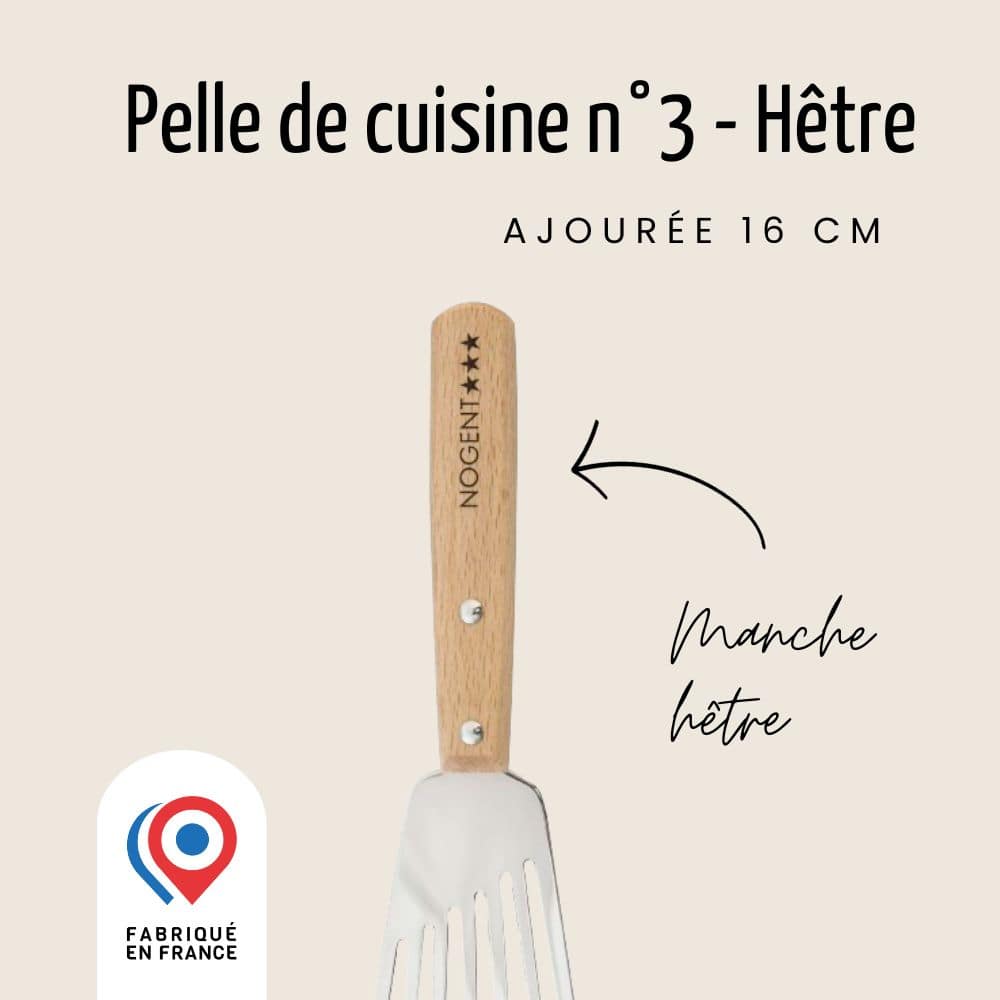 Nogent, Spatule de Cuisine Ajourée N°3, 16 cm,  Nogent Iconic