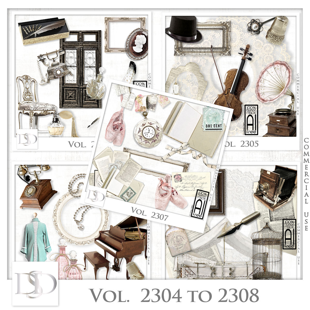 Vol. 2304 to 2308 Vintage/Victorian Mix