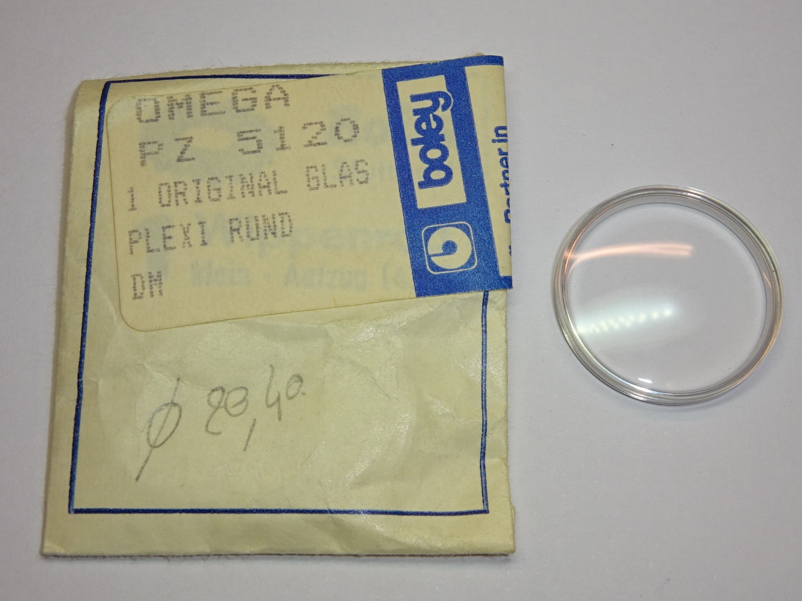 Original Omega crystal plexi PZ5120 (20.40mm) steel color tension ring
