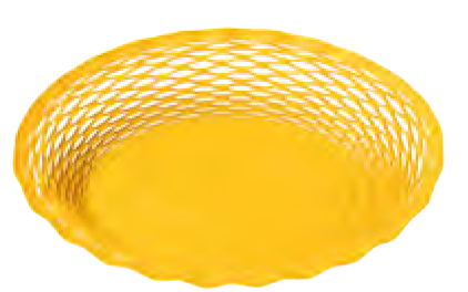  Corbeille à pain ovale 30 x 24 cm, Vintage, ROGER ORFEVRE, France, jaune pollen