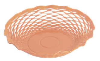 Corbeille ronde 24,5 cm, Vintage, ROGER ORFEVRE, France, vieux rose