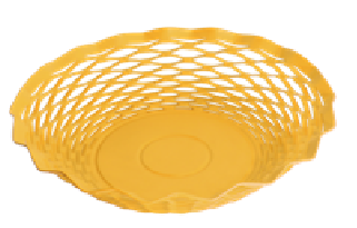 Corbeille ronde 24,5 cm, Vintage, ROGER ORFEVRE, France, jaune pollen