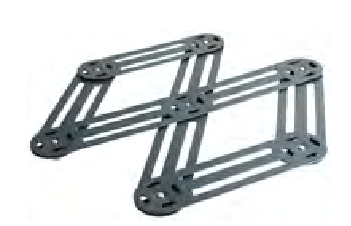 dessous de plat étirable 25x12 cm, Vintage, ROGER ORFEVRE, France, gris