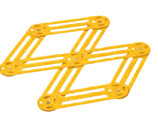 dessous de plat étirable 25x12 cm, Vintage, ROGER ORFEVRE, France, jaune pollen