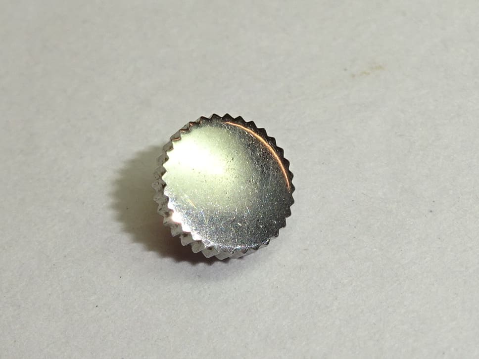 Patent Brevet steel crown 4.60mm , thread 0.90mm