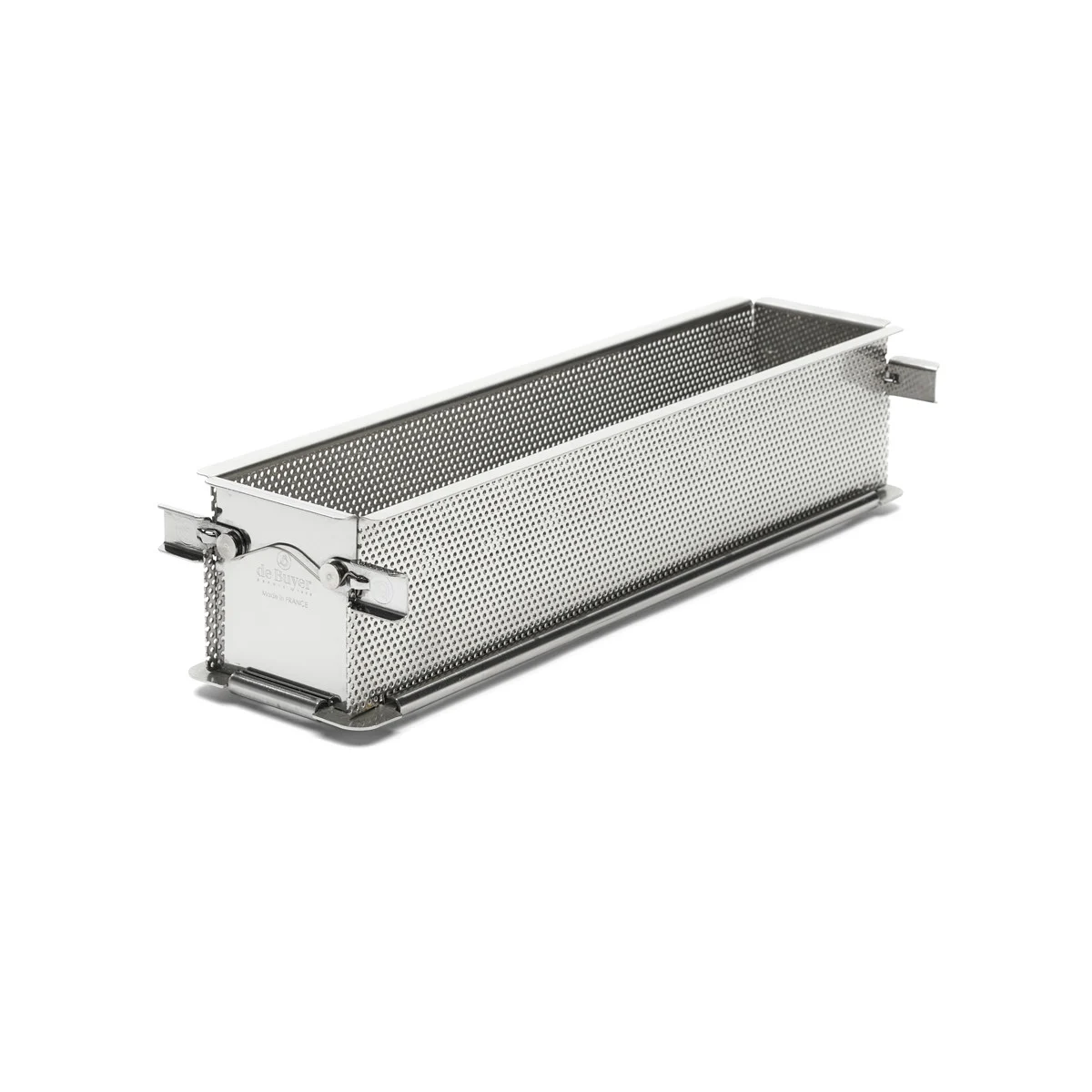 Moule à pâté en croûte dépliable inox perforé GEOFORME 35x7x7,5cm, De Buyer