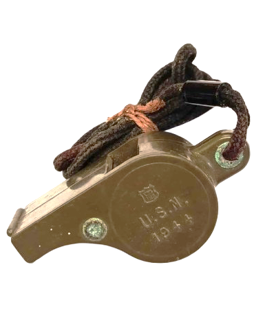 Sifflet en plastique, US Navy, 1944