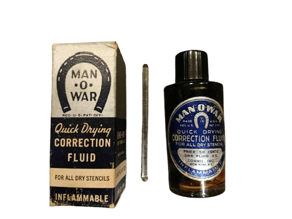 WW2 Quick drying correction fluid Man-o-War 
