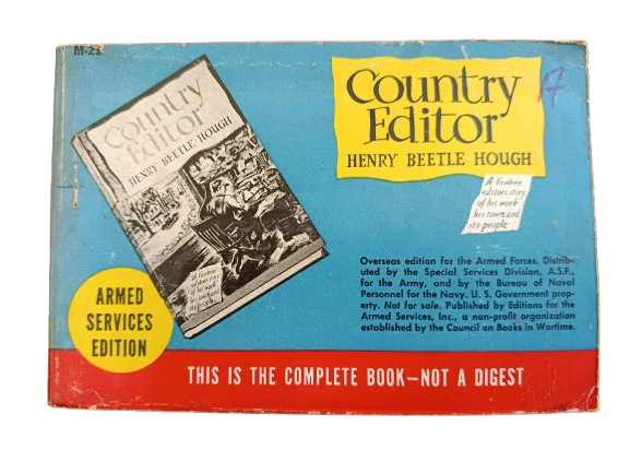 ARMED SERVICE EDITION COUNTRY EDITOR  WW2  