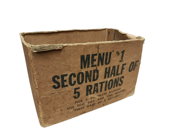 Carton de ration MENU #1 FIRST HALF OF 5 RATIONS