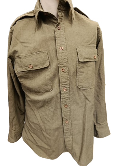 chemise , FLANNEL, O.D., OFFICERS, ww2