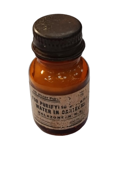 FLACON DE PURIFICATION D'EAU HALAZONE – US ARMY – WW2
