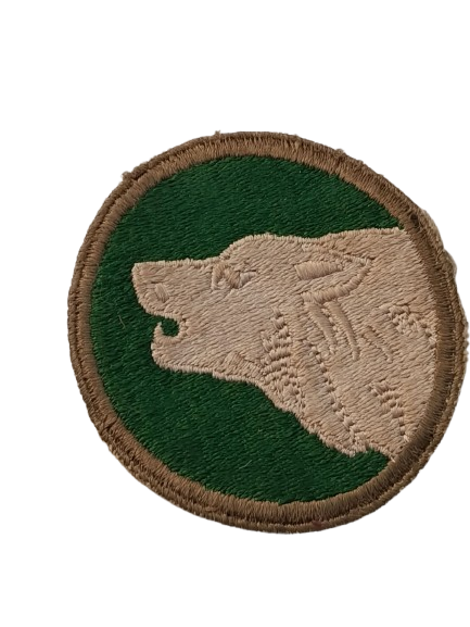 PATCH D'ÉPAULE « TIMBERWOLF » – 104e DIVISION D'INFANTERIE US – WW2