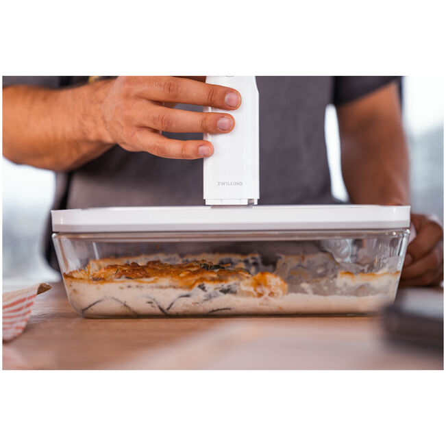 ZWILLING Fresh & Save, Plat sous vide, Verre, Gris Plat à gratin 